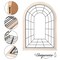 Arched Large 39.37 x 27.56 in Rustic Window Metal Mirror, Windowpane Shaped Decoration Farmhouse Big Wall Mounted Mirrors Boho Decor for Home Living Room Fireplace Entryway Bedroom Bathroom Vanity Corridor